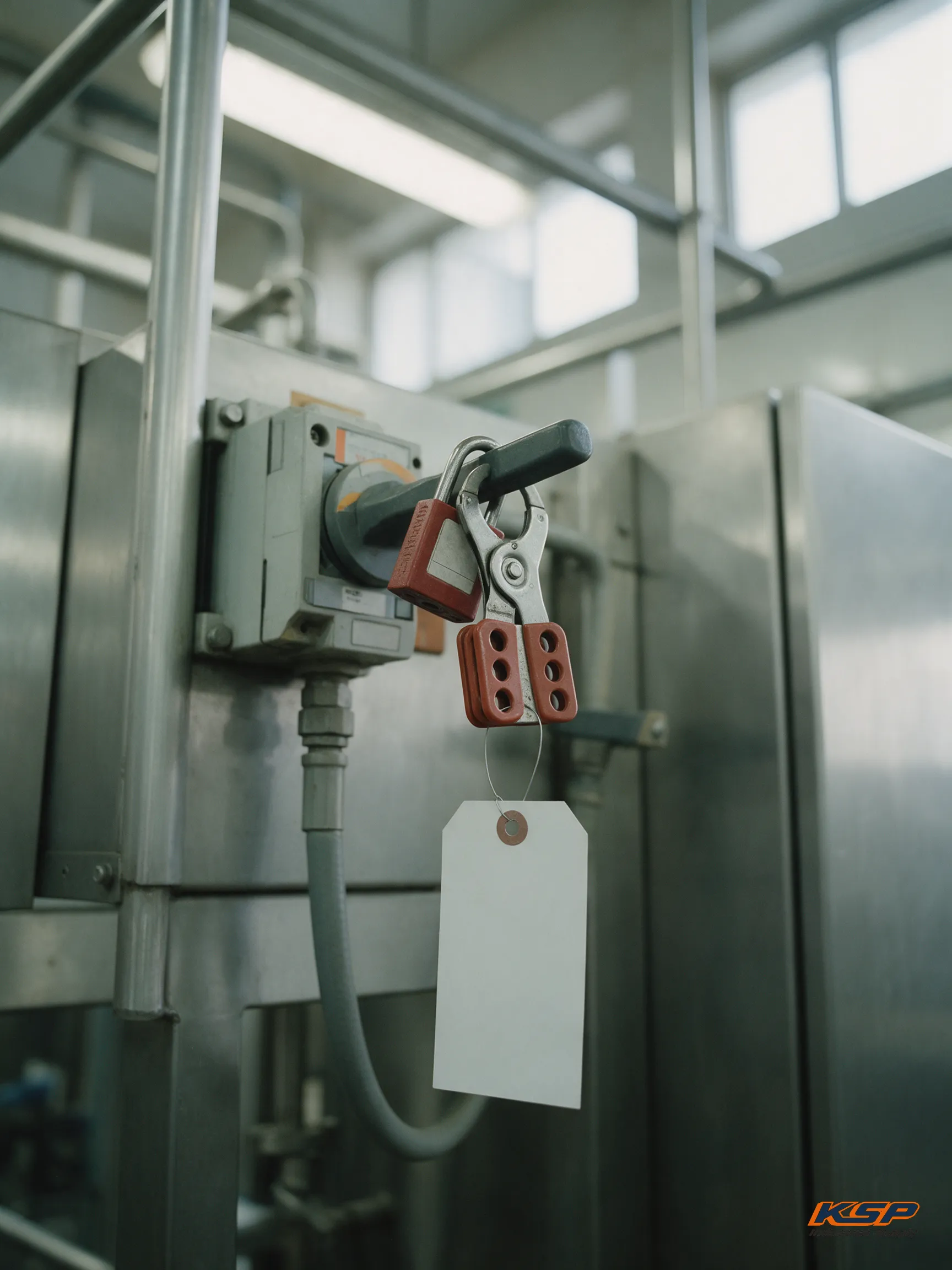 Illustrative photograph for lockout tagout.